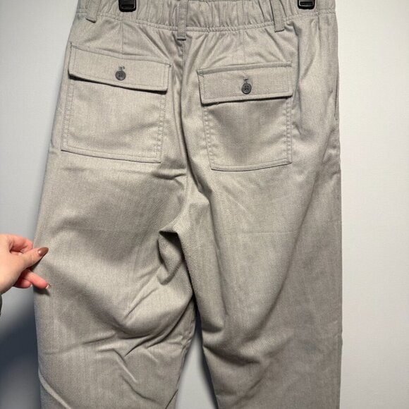 GAP Grey Pull on Ankle Pleated Trouser 10 - Picture 5 of 16